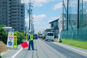 霊苑道路工事