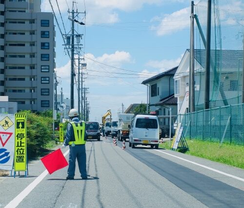 霊苑道路工事